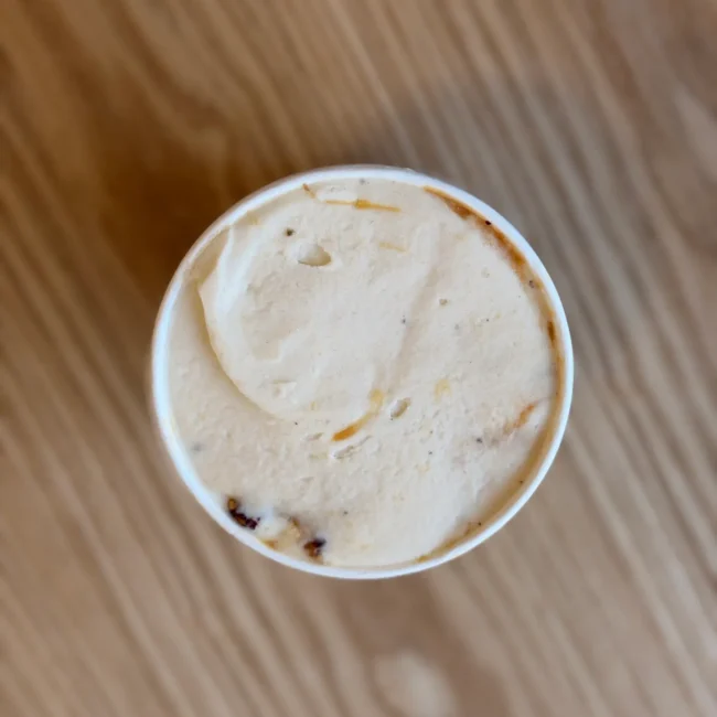 glace banane pécan caramel