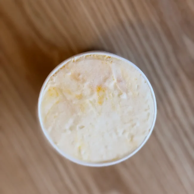 glace riz au lait mangue